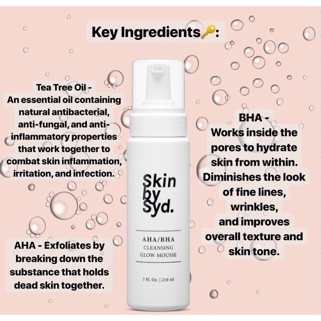 AHA/BHA Cleansing Glow Mousse - SkinbySyd - Cleanser